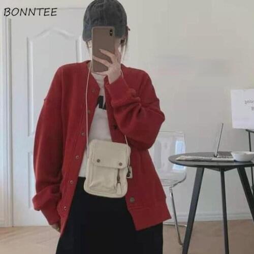 Basic Jackets Women Single Breasted O-Neck Solid Simple Cozy Feminino Clothing Student Prevalent Trendy Chic All-match Ulzzang