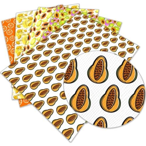 Summer Style Fruits Watermelon Faux Leather DIY Bow Bag Craft Faux Leather Fabric Sheets 22 X 30cm