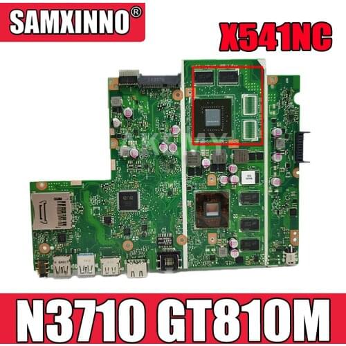 Akemy Laptop motherboard for ASUS X541NC X541N original mainboard w/ N3710 CPU GT810M 4GB RAM