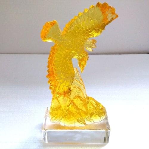 High-grade coloured glaze eagle set a home decoration set creative gifts