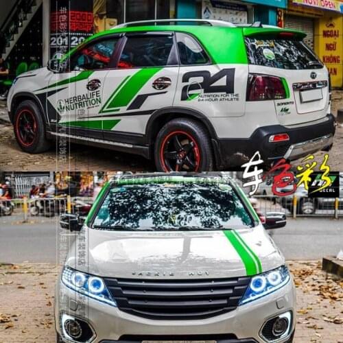 SUV car stickers FOR Kia KX3 KX5 KX7 body modification personalized custom fashion decals color bars