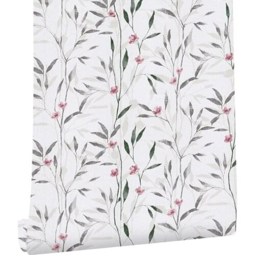 Floral and Leaf Wallpaper Floral Pattern Peel and Stick Wallpaper Self-Adhesive Removable Contact Paper Decorative