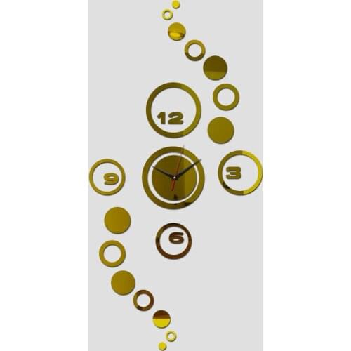 Real quartz living room new wall clock clocks watch stickers 3d diy acrylic mirror brief Home Decoration