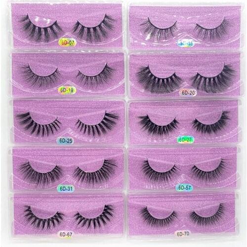 Eyelash 10/20/30/40/50/100 PCS 3D Mink Lashes Wholesale Natural False Eye Lashes Makeup Faux Mink Eyelashes In Bulk Thick Cils