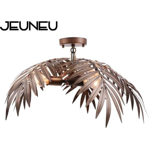 Retro Pendant Lamps Decor Coconut Tree Lights LED E27/E26 3 Heads Hanging Lamp for Living Room Dining Room Bedroom Lobby Hotel