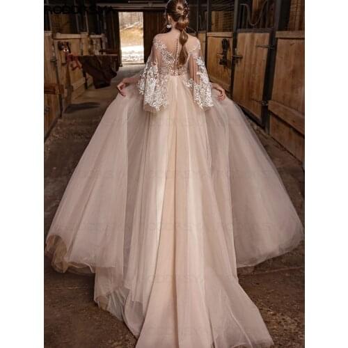 RODDRSYA Long Sleeve Wedding Dresses