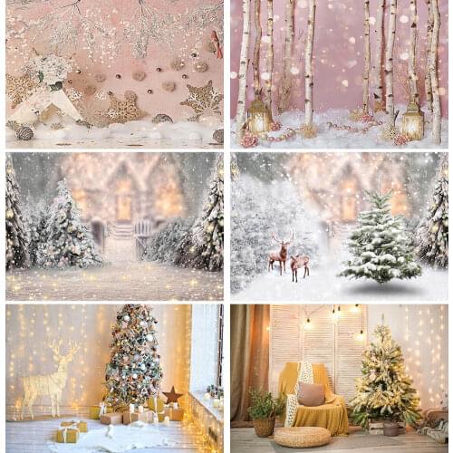 Christmas Backdrop Newborn Baby Photography Background For Photo Studio Photocall Silkwarpoy Fabric not easy Suck dust outdoors