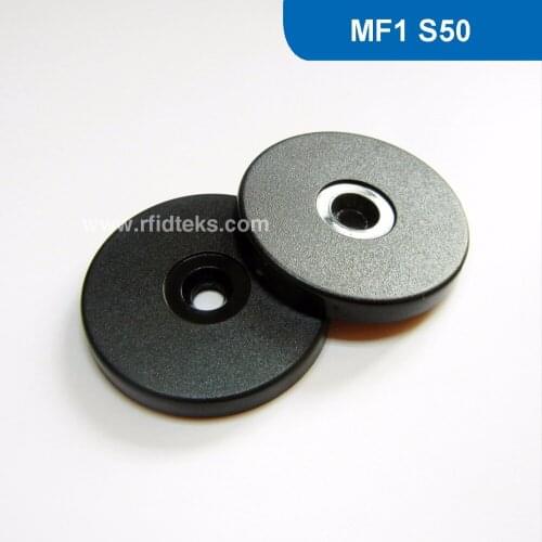 RT40 Dia: 40mm ABS RFID Token Tag RFID Tag for patrol guard system NFC Tag for Mobile Phone ISO14443A 13.56MHz with M1 S50 Chip