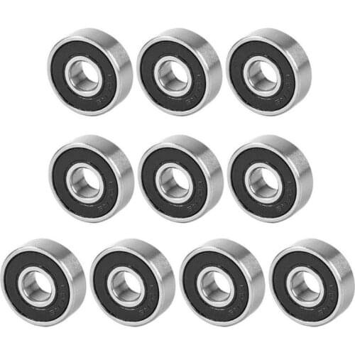 10Pcs/set 608 2RS Ball Bearing Deep Groove Steel Sealed Ball Bearings 608-2RS 608rs Bearing Ball Bearing for Skateboards