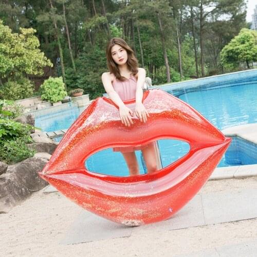 180*160cm Giant Lip Shape Swimming Ring Pool Floats Tube Raft Swimming Ring Circle Boia Piscina Adults Water Toys