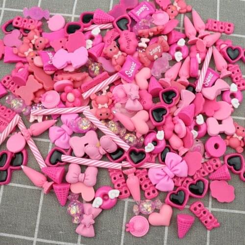 30pcs Mixed Style Resin Cream Ornaments Embellishments DIY Craft Supplies Basteln Hair Accessories Phone Shell Patch Arts Toys