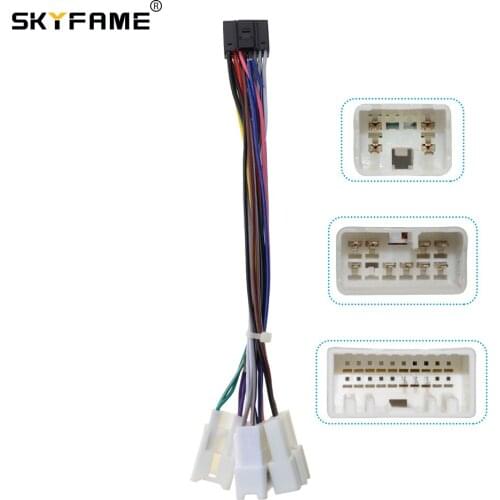 SKYFAME 16Pin Car stereo Wire Harness For Old TOYOTA cable Low configuration XY AUTO TOYOTA power cable