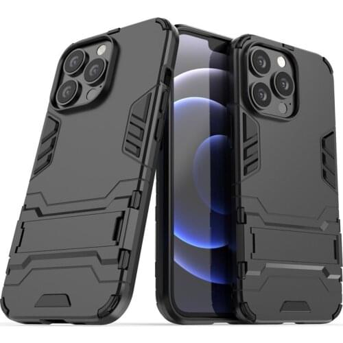 For Apple iPhone 13 Pro Case For iPhone 13 12 11 Pro Max Cover Hard Plastic Hidden Stand Shockproof Case For iPhone 13 12 Mini