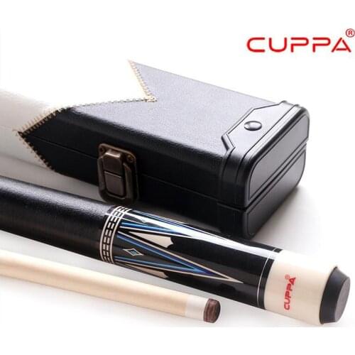 Cuppa Carom Cue 11.75mm 13mm Tiger Red Line Tip MEZZ Joint Maple shaft 3 Cushion Game Cue Professional Kit with Excellent Gift