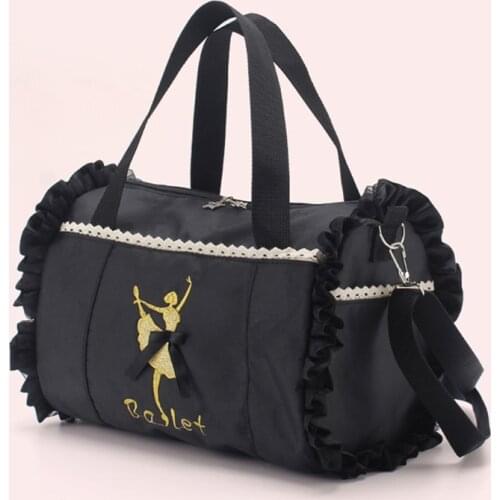 Kids Ballet Dance Handbag Children Pink Crossbody Bags Large Capacity Sport Yoga Handbags Gymnastic Bag