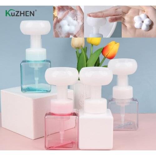 250ml Liquid Soap Dispenser Flower Shape Foaming Pump Empty Lotions Refillable Bottle Liquid Distributor Shower Foam Pump Bottle