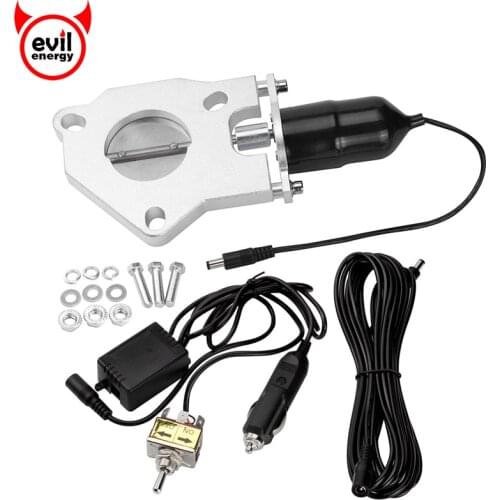 Evil energy 2.25" Stainless Steel Headers Y Pipe Electric Exhaust Cutout Kit With Manually Switch Car Modified Exhaust Parts