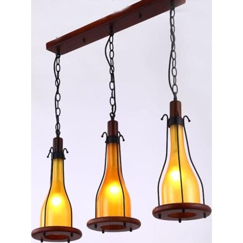 European Mediterranean Pendant Lights art bottle personality restaurant lights American style village simple LU71246