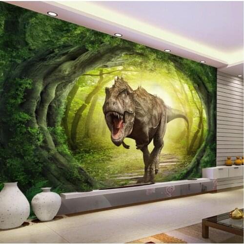Custom Wallpaper 3D Dinosaur World Landscape Forest TV Backdrop House Decorative Background Mural photo 3d wallpaper Beibehang