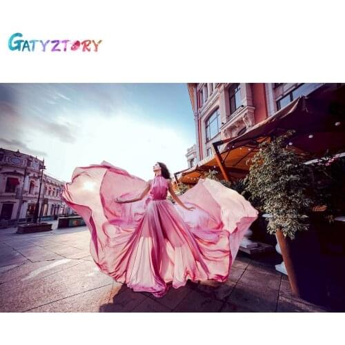 GATYZTORY Painting By Numbers Figure Picture Drawing On Canvas Acrylic Paints Woman Coloring By Numbers Home Decor