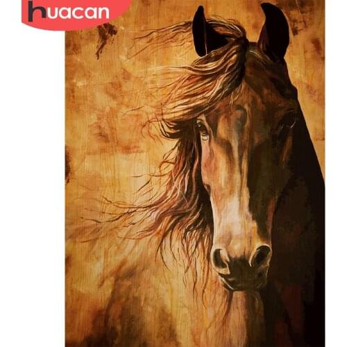 HUACAN Full Square/Round Diamond Painting Animal Horse Embroidery Cross Stitch Decoration Painting With Diamonds