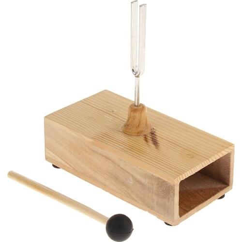 440 Hz Tuning Fork With Wooden Resonant Box And Beater For Music Learning