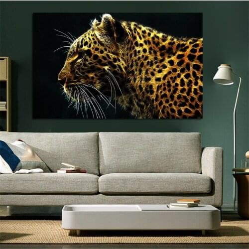Canvas Painting Leopard Wall Pictures Animal Wall Art Picture for Living Room Home Decor No Frame