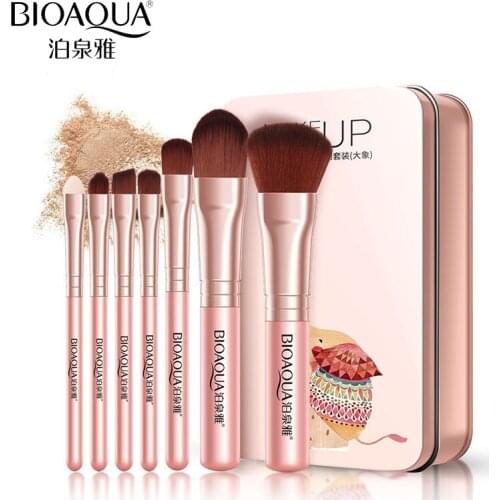 BIOAQUA Makeup Brushes Box Powder Foundation Blush Face Shading Eyebrow Brush Makeup Brush For Face Beauty Tools Set 7 PCS