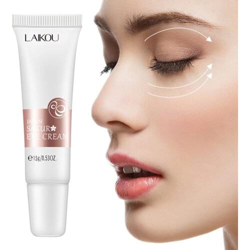 Eye Cream Sakura Serum Anti-Wrinkle Anti-Age Remove Dark Circles Eye Care Against Puffiness And Bags Hydrate Eye Cream 15g