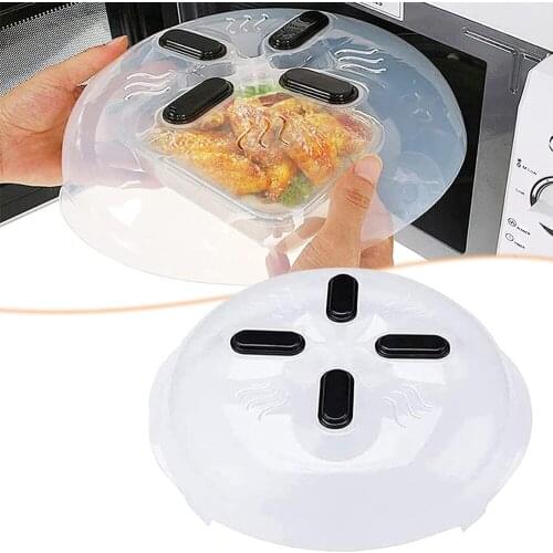 Magnetic Microwave Plate Cover Splatter Guard with Steam Food Cover Stove Cover Transparent Anti-Splash Cap Kichen Accessories