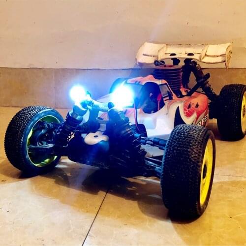 ​Model Car Spotlights 2pcs/set Decorative LED Headlights for 1/10 1/8 RC Crawler Model Truck Spare Parts