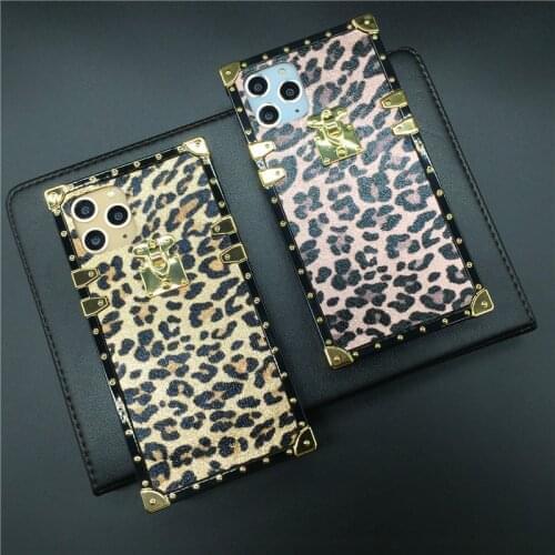 Luxury Square Phone Cover Capa Fashion Sexy Leopard Print Soft Cloth Case for LG Stylo 6 Stylo 7 5 Stylo6 Stylo4 K51 K61 Stylo 4
