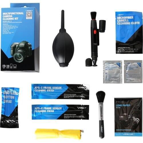 VSGO 9 in 1 Camera Clean Kit Lens Cleaning Blower Brush Pen DKL-6 for Nikon Canon Sony Digital SLR Cleaning