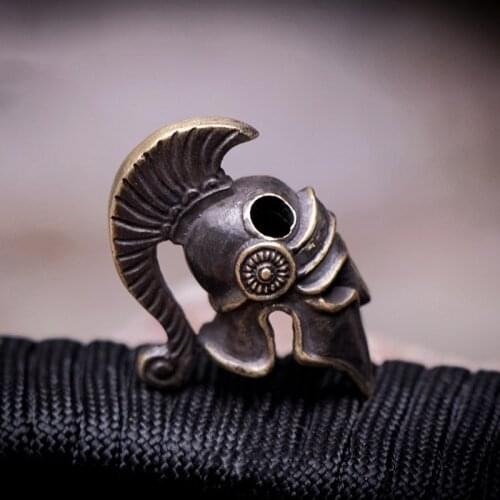 Original Spartan Roman Warrior Helmet Handmade Knife Key Pendant Outdoor EDC Knife Beads