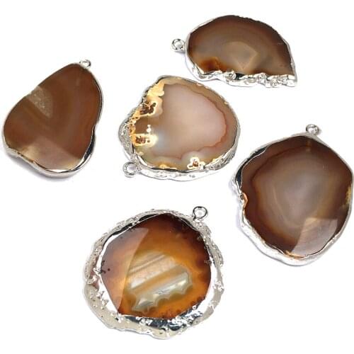 Natural Stone Necklace Pendants Irregular Agates Quartz Pendants for Jewelry Making Charms DIY Necklace Earrings Accessories