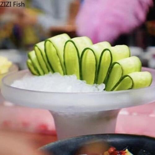 Restaurant Creative Acrylic Tableware Horn Shape Fruit Plate Birthday Party Dessert Cake Plate Modern Home Kitchen Dinner Plate