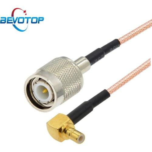 RG316 Cable TNC Male to SMB Male Right Angle 90 Degree Plug Connector 50 Ohm RF Coaxial Extension Cord Adapter Pigtail Jumper