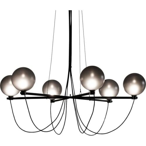 Nordic Glass Chandelier Living Room Globe Chandelier Restaurant Designer Model Room Clothing Store Lamps PA0763