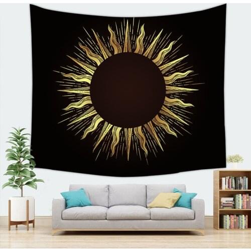 Sun Moon Scenery Cartoon Kawaii Carpet Mat Wall Hanging Tapestry Bohemian Home Decor 100x70cm 150x130cm 150x150cm 200x150cm
