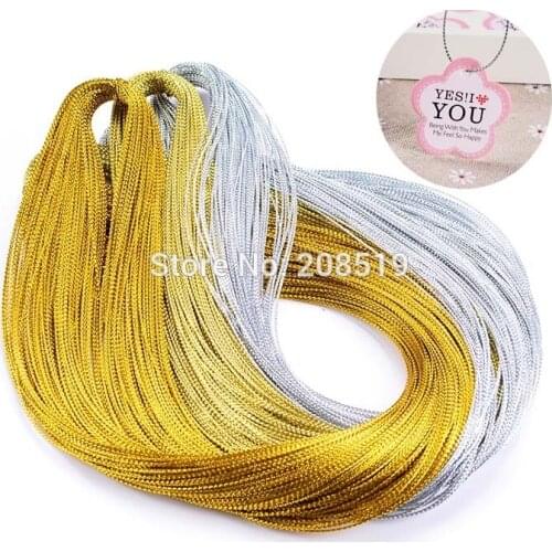 T0005 Cards wrap packing threads Gold/silver/light Gold 1MM Cords 100 meter/pack Label hanging threads