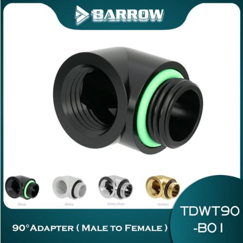 Barrow for computer water cooling G1/4 Reversing Fitting 90 degree Adapter ( Female to male ) TDWT90-B01
