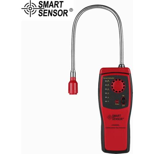 SMART SENSOR Combustible Gas Analyzer Port Flammable Natural Gas Leaking Detector Meter Tester Sound Light Alarm AS8800L