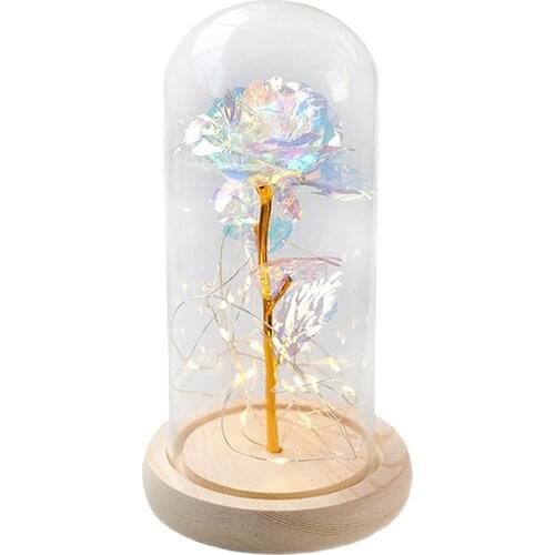Eternal Rose LED Light w/ Box Flower Wedding Girlfriend Valentines Gift