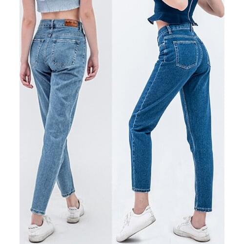 Jeans woman mother jeans pants boyfriend jeans for women with high waist push large size ladies jeans denim
