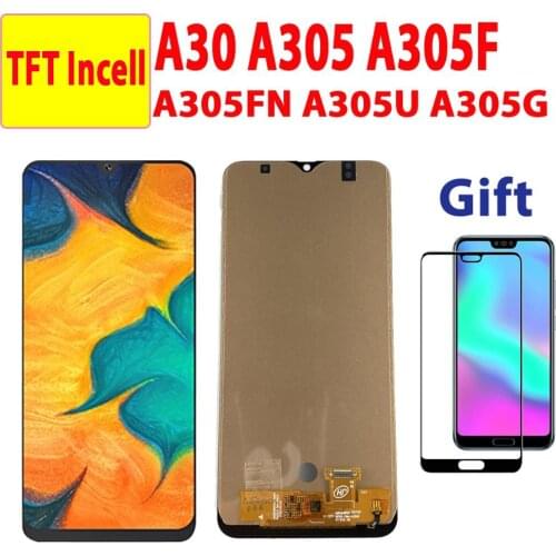 6.4'' TFT Incell For Samsung Galaxy A30 A305 A305FN LCD Display Touch Screen Digitizer For Samsung A305F A305W Assembly LCD A30