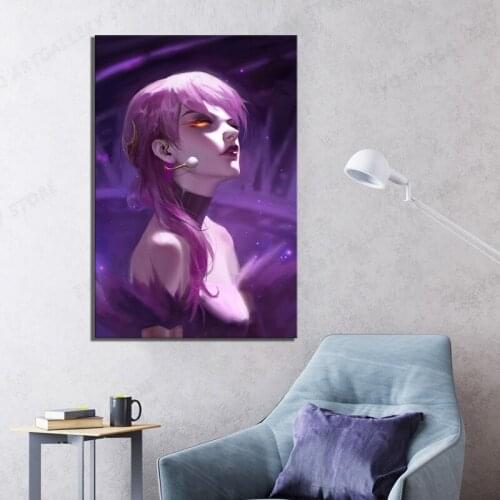 1 Piece LOL KDA Girl Picture Games Art Painting Evelynn League of Legends Poster Illustration Canvas posters for living room