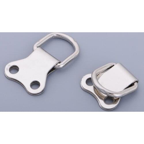 25 Pieces/Pack Solid D-Ring Hanging Hooks for Photo Frame, Home Decoration (2 Holes without Screws)