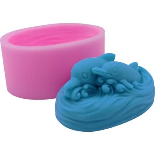 3D Dolphin DIY Silicone Soap Mold 3D Silicone Mould for Handmade Soap Making