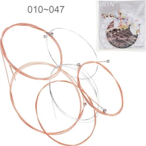 6pcs/lot Acoustic Flok Guitar String 010-047 Inch Steel Core Phosphor Bronze Color Alloy with Proprietary Anti-Rust Coat