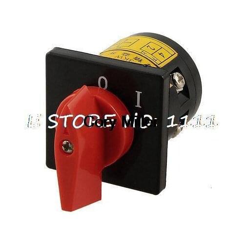 AC 380V 10A on/off 2 Positions Rotary Cam Universal Changeover Switch